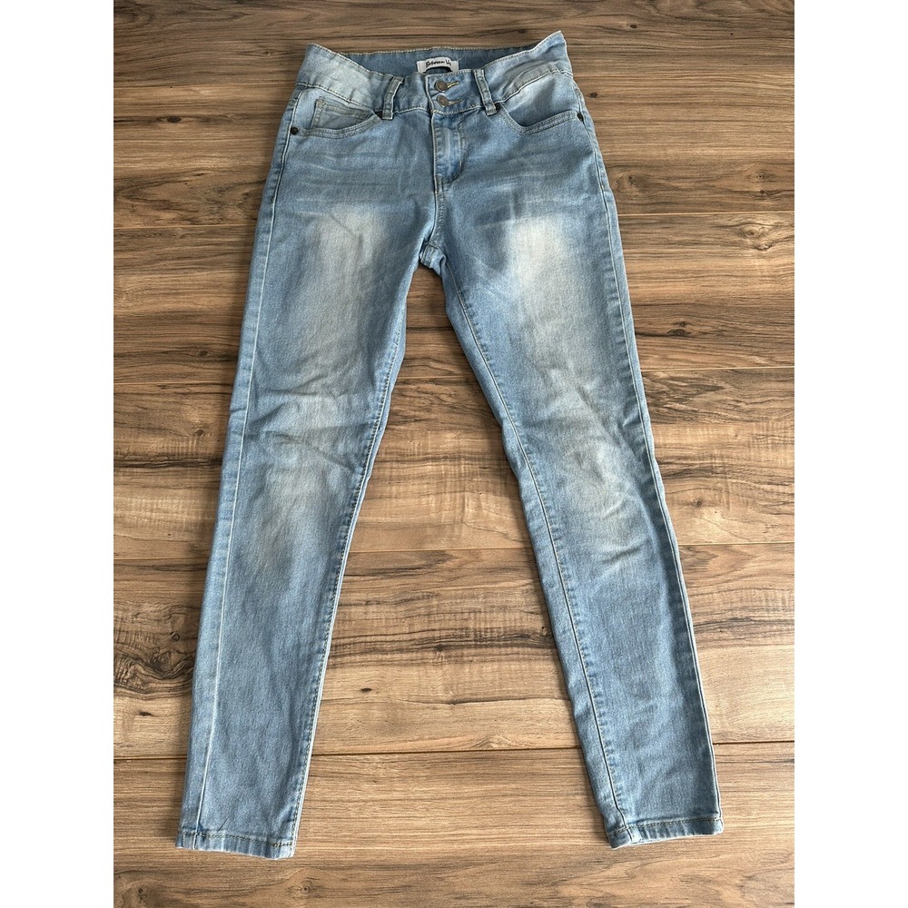 Juniors Girl Skinny Jeans Size 5 Between Us‎ Light Wash Blue